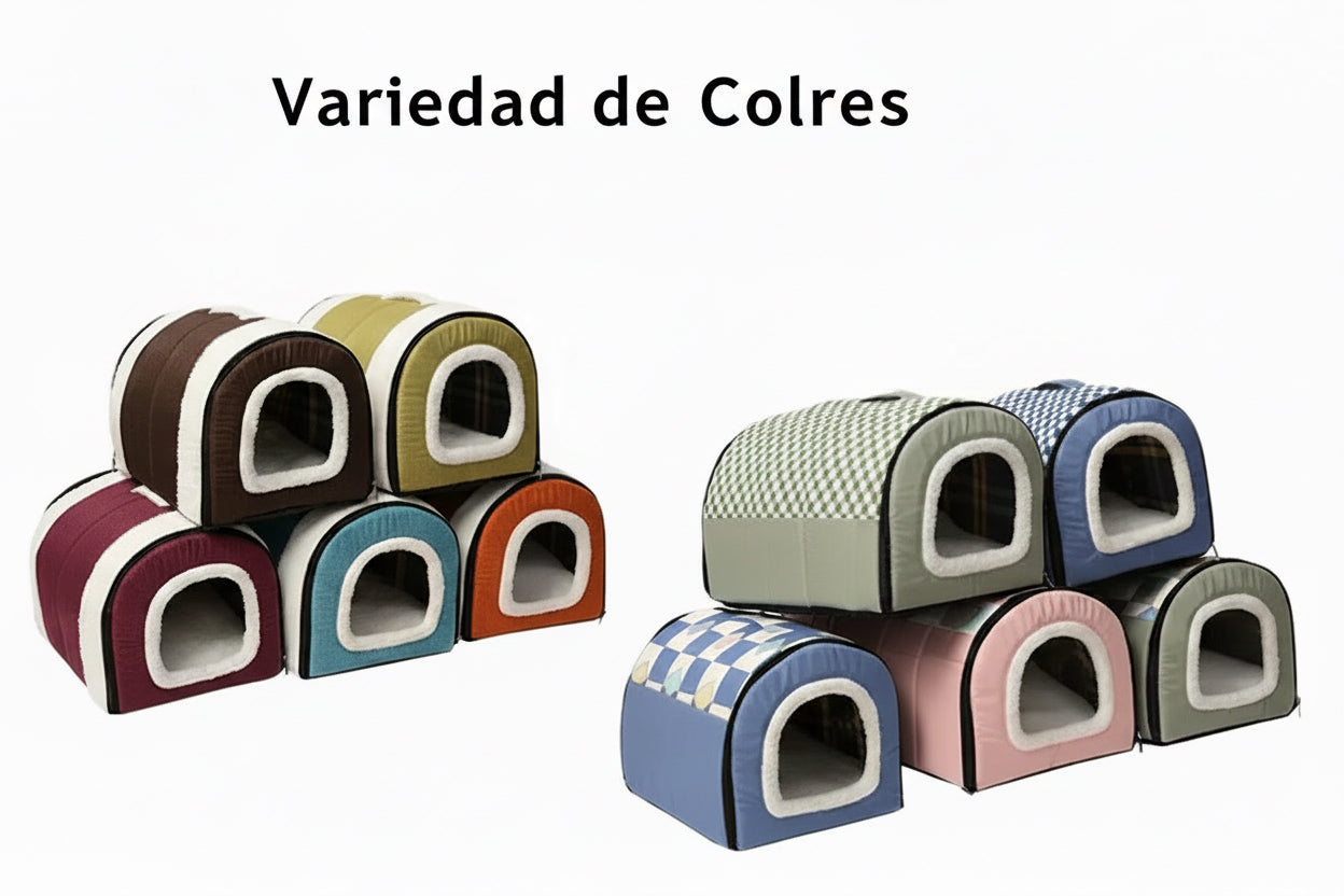 Dog House Nest with Mat,Foldable Home,Pet Dog Bed,Cat Puppy Dog Kennel for Small Medium Dogs,Animals Chihuahua Beds Cushion