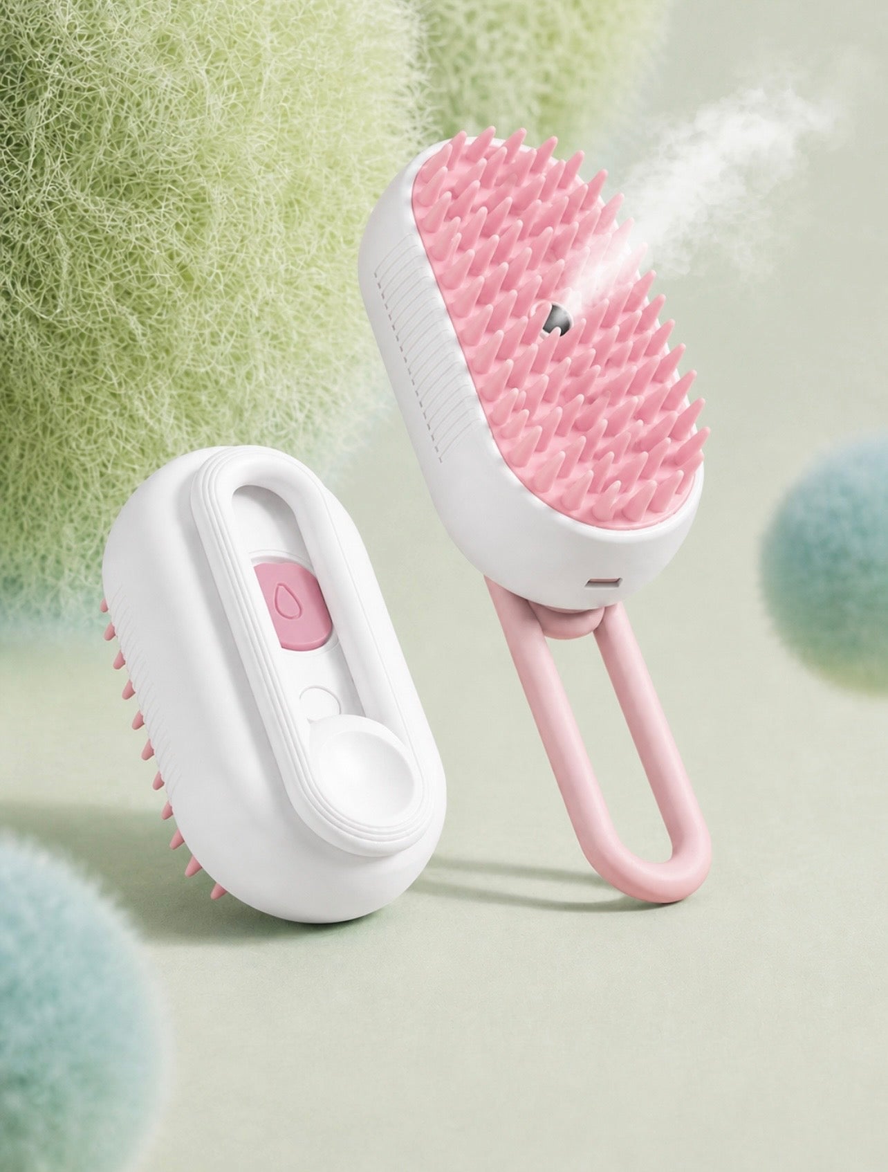 Cepillo Eléctrico de Vapor para Mascotas 3 en 1 – Limpieza y Desenredado