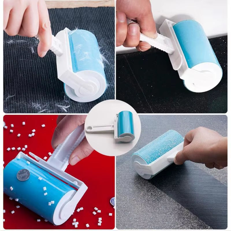 Reusable Washable Silicone Pet Hair Remover Lint Remover Dust Wiper Sticky Roller Brush Cat Dog Comb Cleaning Tool