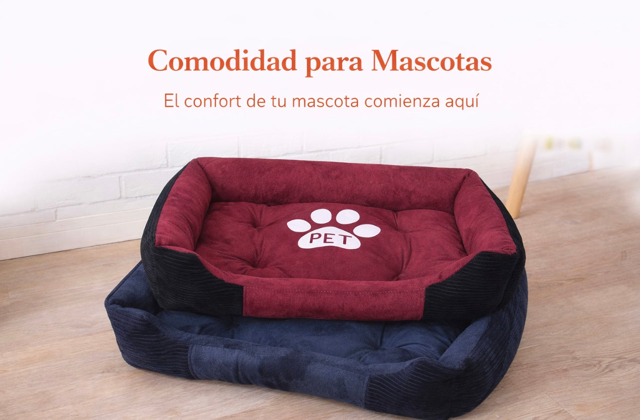 Cama para Perros de Felpa con Almohada