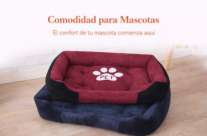 Cama para Perros de Felpa con Almohada