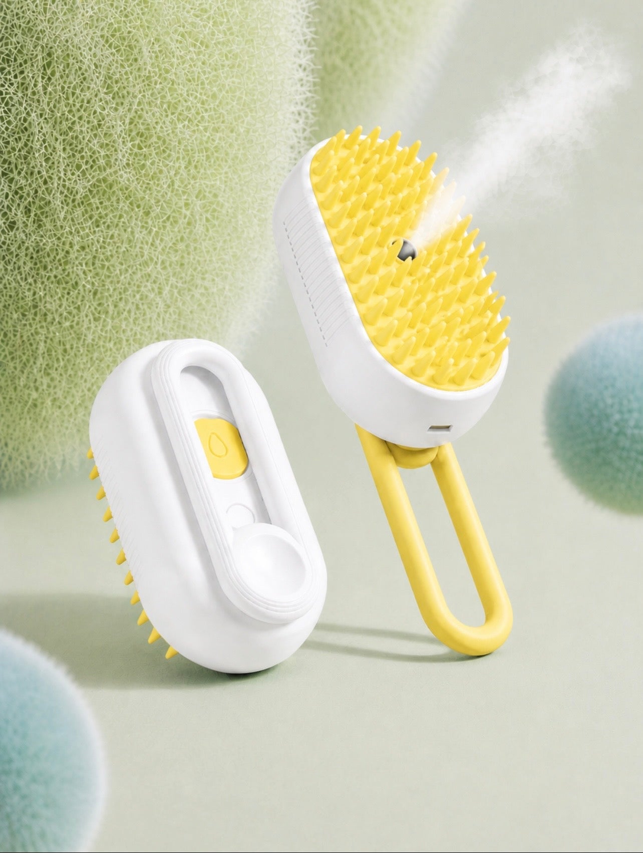 Cepillo Eléctrico de Vapor para Mascotas 3 en 1 – Limpieza y Desenredado