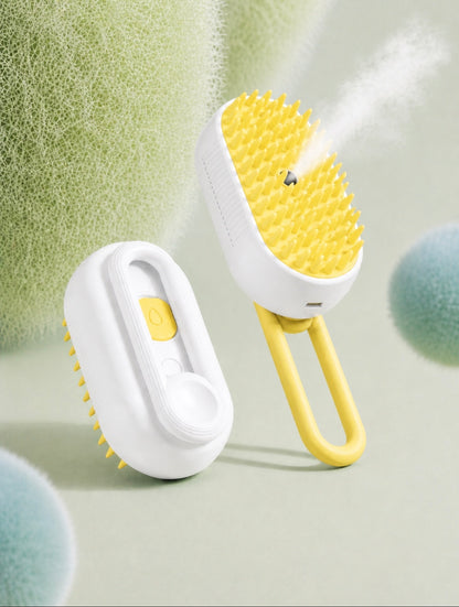 Cepillo Eléctrico de Vapor para Mascotas 3 en 1 – Limpieza y Desenredado