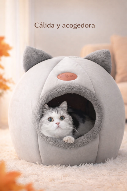 Cama Refugio para Gatos con Forma de Cabeza