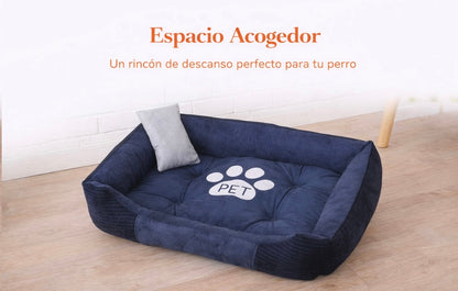 Cama para Perros de Felpa con Almohada
