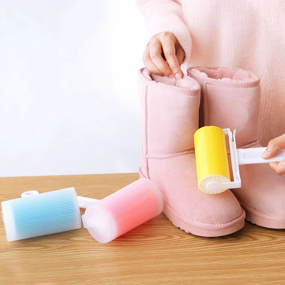 Reusable Washable Silicone Pet Hair Remover Lint Remover Dust Wiper Sticky Roller Brush Cat Dog Comb Cleaning Tool