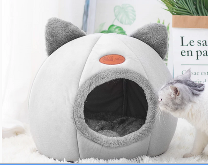 Cama Refugio para Gatos con Forma de Cabeza